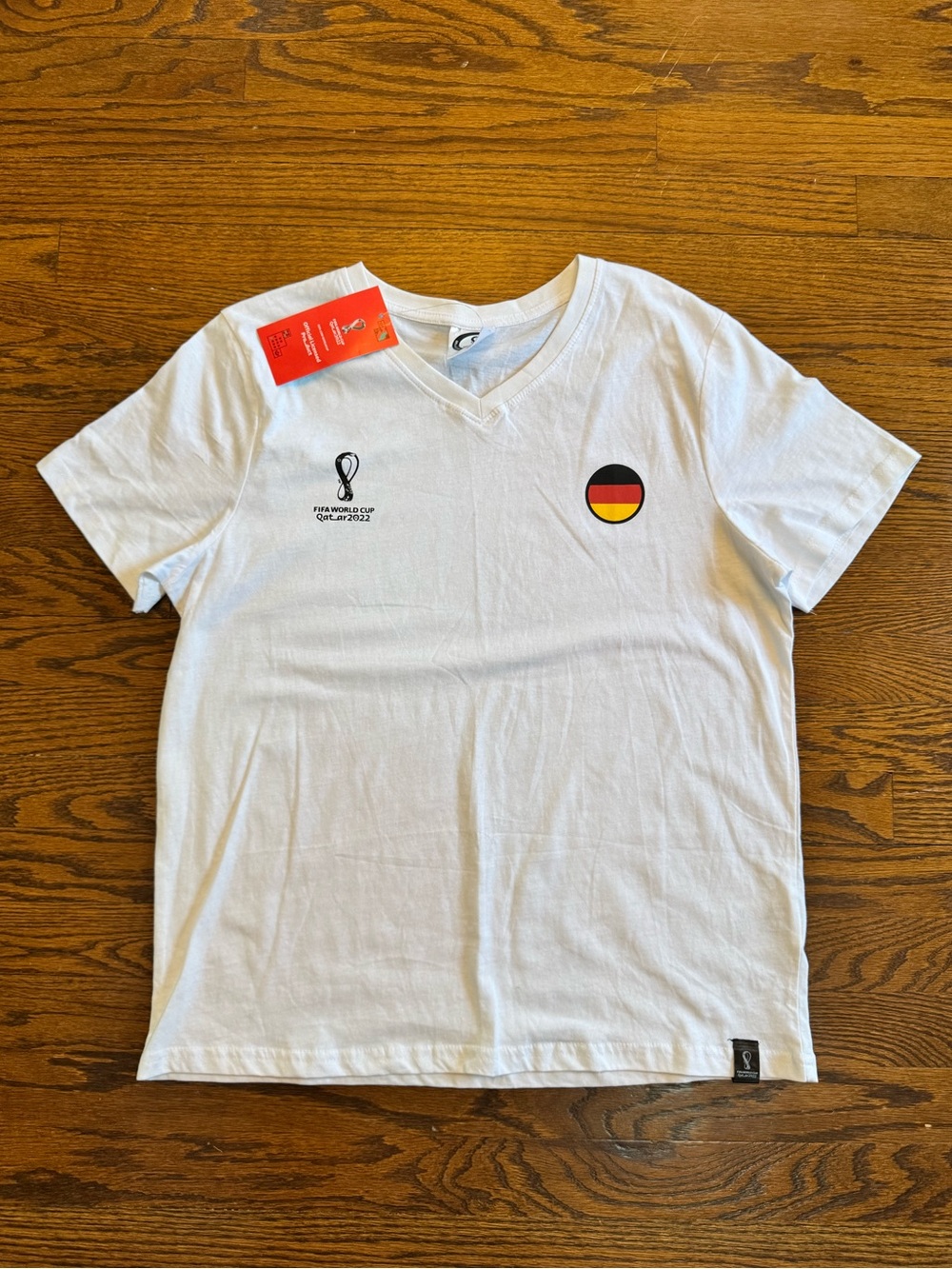 Germany FIFA World Cup Qatar 2022 Officially Licensed White Women’s Shirt XL